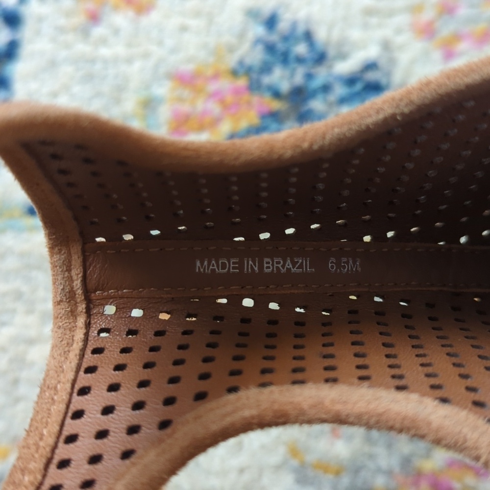 Tory Burch Jessie Perforated Suede Leather Peep Toe High Heel Booties Brown 6.5 - Picture 13 of 16